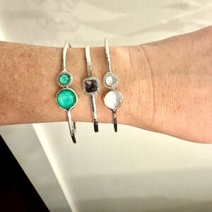 Gorgeous Ippolita Bangle Pair!! Turquoise, & Mother of Pearl